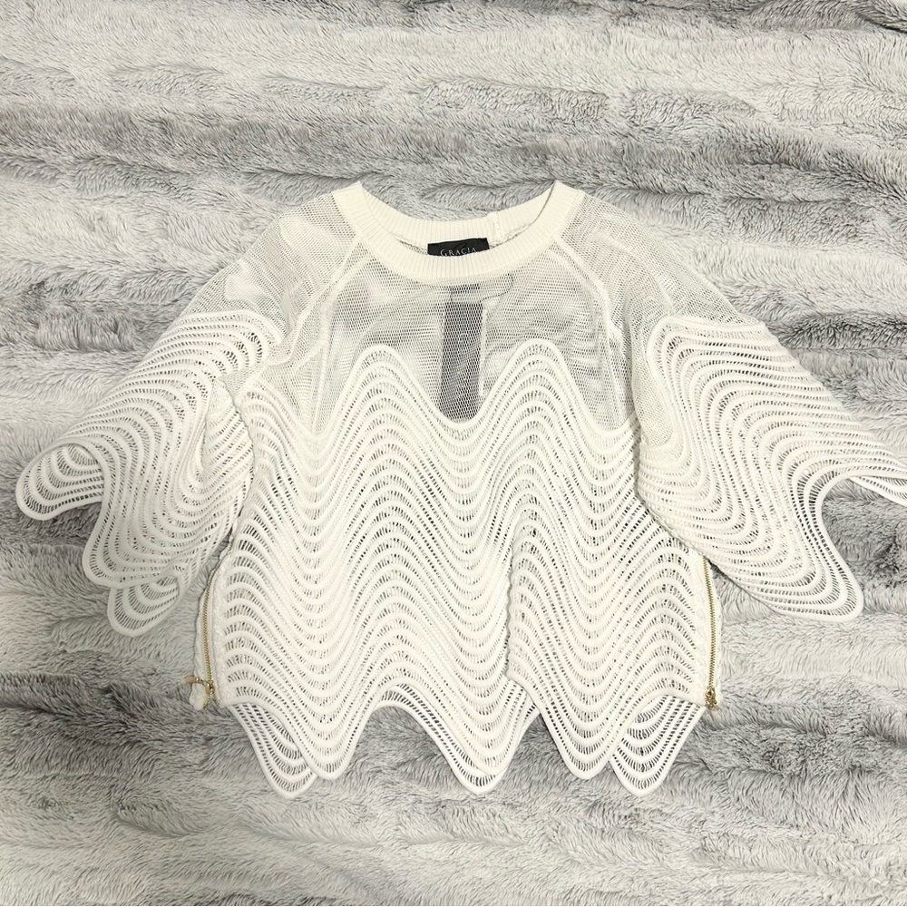 Elegant White Lace Top
